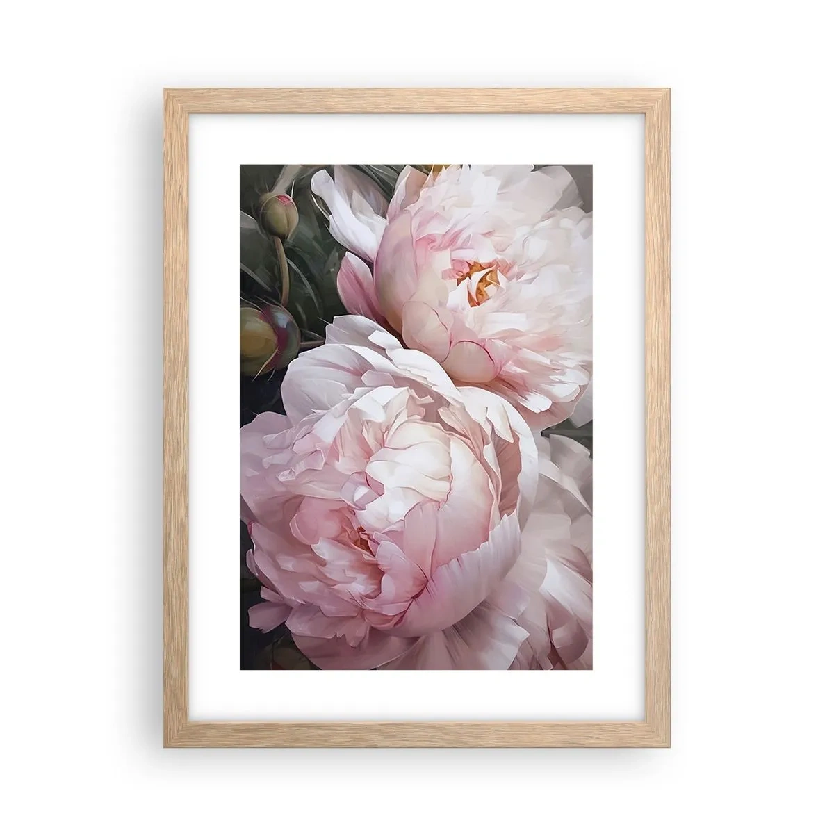 Plakat w ramie jasny dąb - Zatrzymane w rozkwicie - 30x40 cm