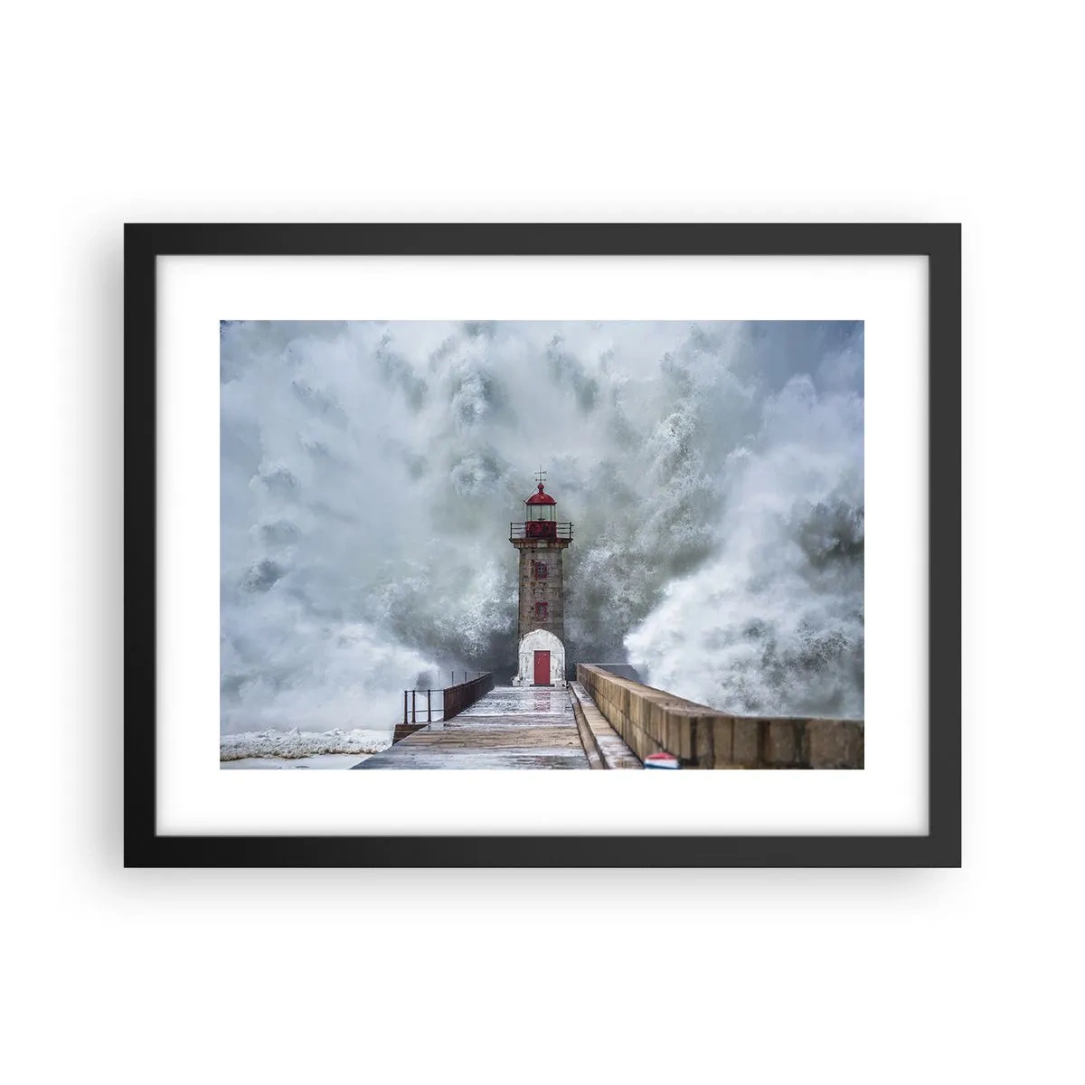 Plakat w czarnej ramie - Ryk wód, szum zawiei - 40x30 cm