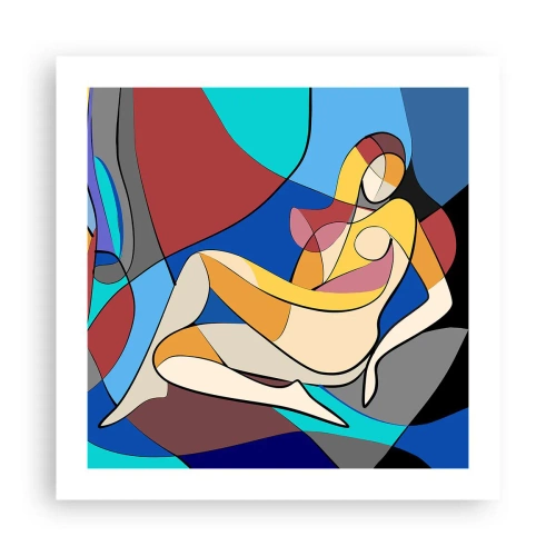Plakat - Kubistyczny akt - 50x50 cm