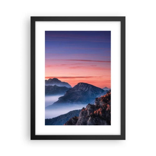Plakat w czarnej ramie - Nad dolinami - 30x40 cm