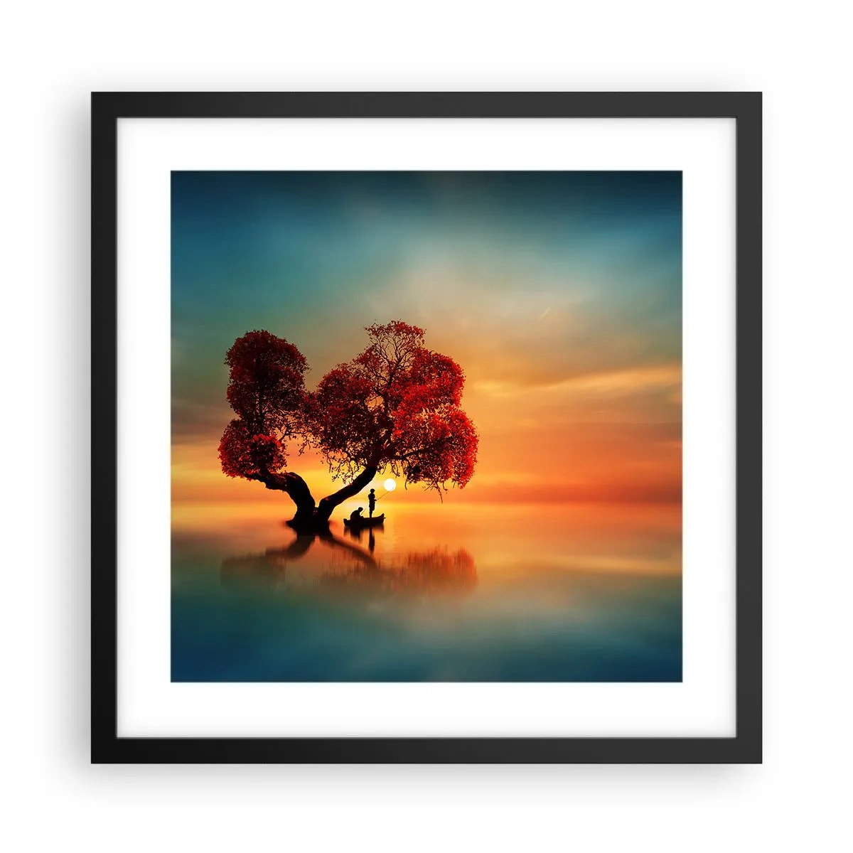 Plakat w czarnej ramie - Oddaleńcy i ciszyzna bezświata - 40x40 cm