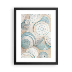 Plakat w czarnej ramie - Co kryje muszla? - 30x40 cm