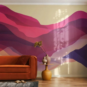 Fototapeta Premium Canvas - Fale purpury - Abstrakcja, Sztuka, Sztuka Nowoczesna - 250x175 cm