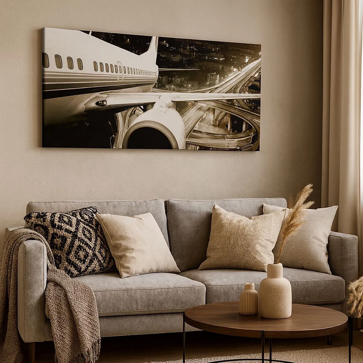 Obraz na płótnie - Wzlecieć w noc - 100x40 cm