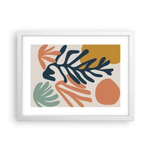 Plakat w białej ramie - Koralowe morza - 40x30 cm