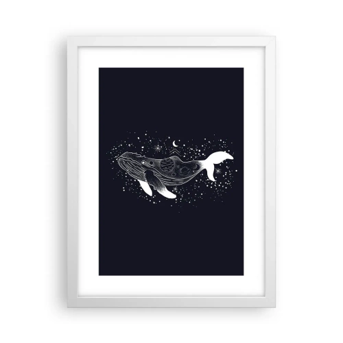 Plakat w białej ramie - W oceanie wszechświata - 30x40 cm