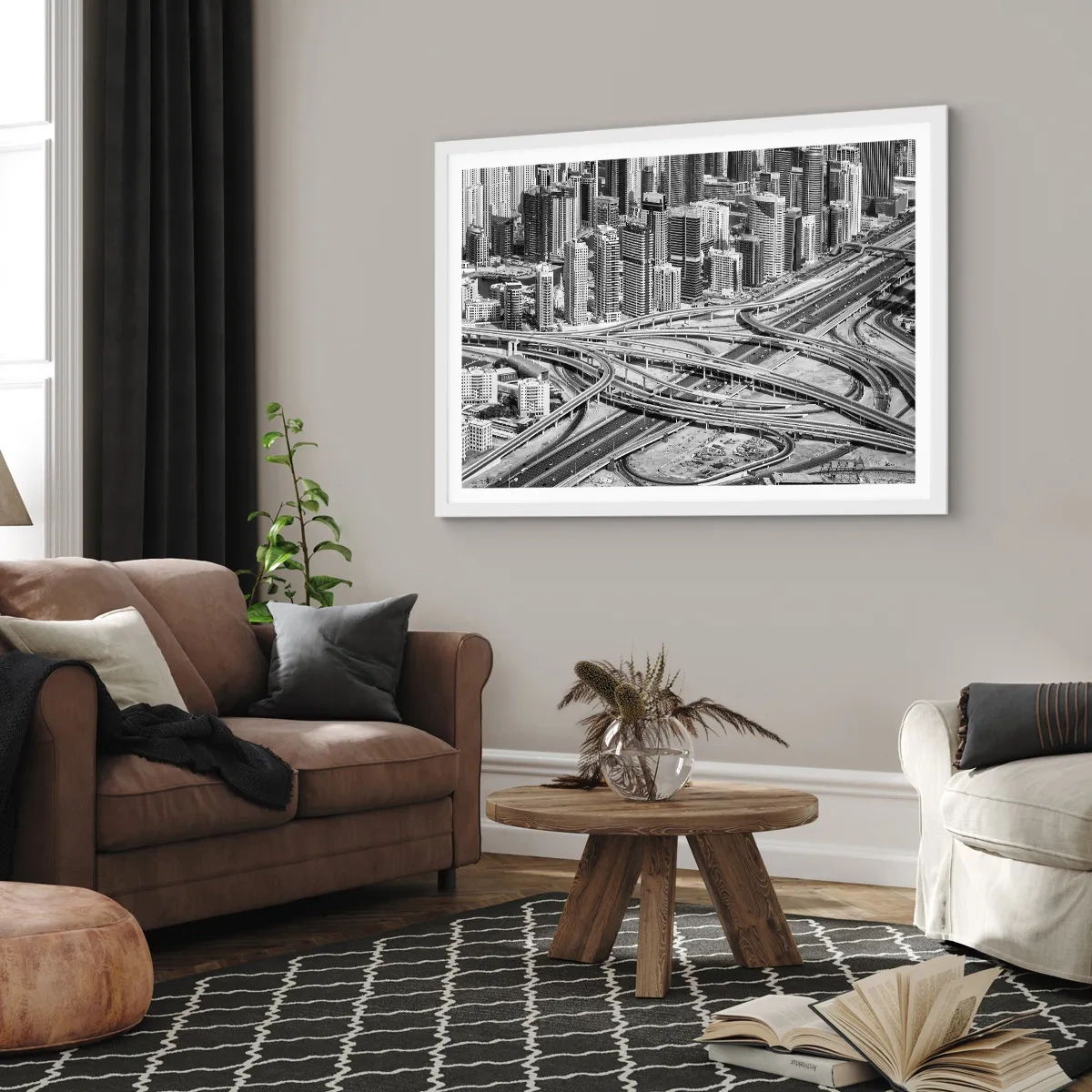 Plakat w białej ramie - Dubaj – miasto niemożliwe - 40x30 cm