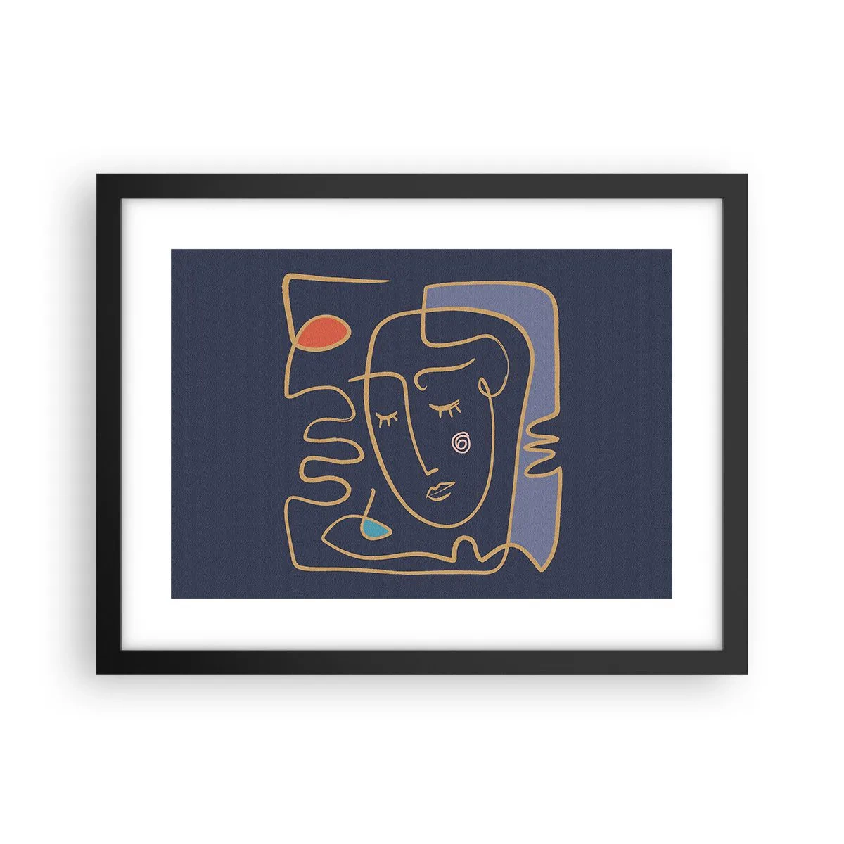 Plakat w czarnej ramie - W zamyśleniu - 40x30 cm