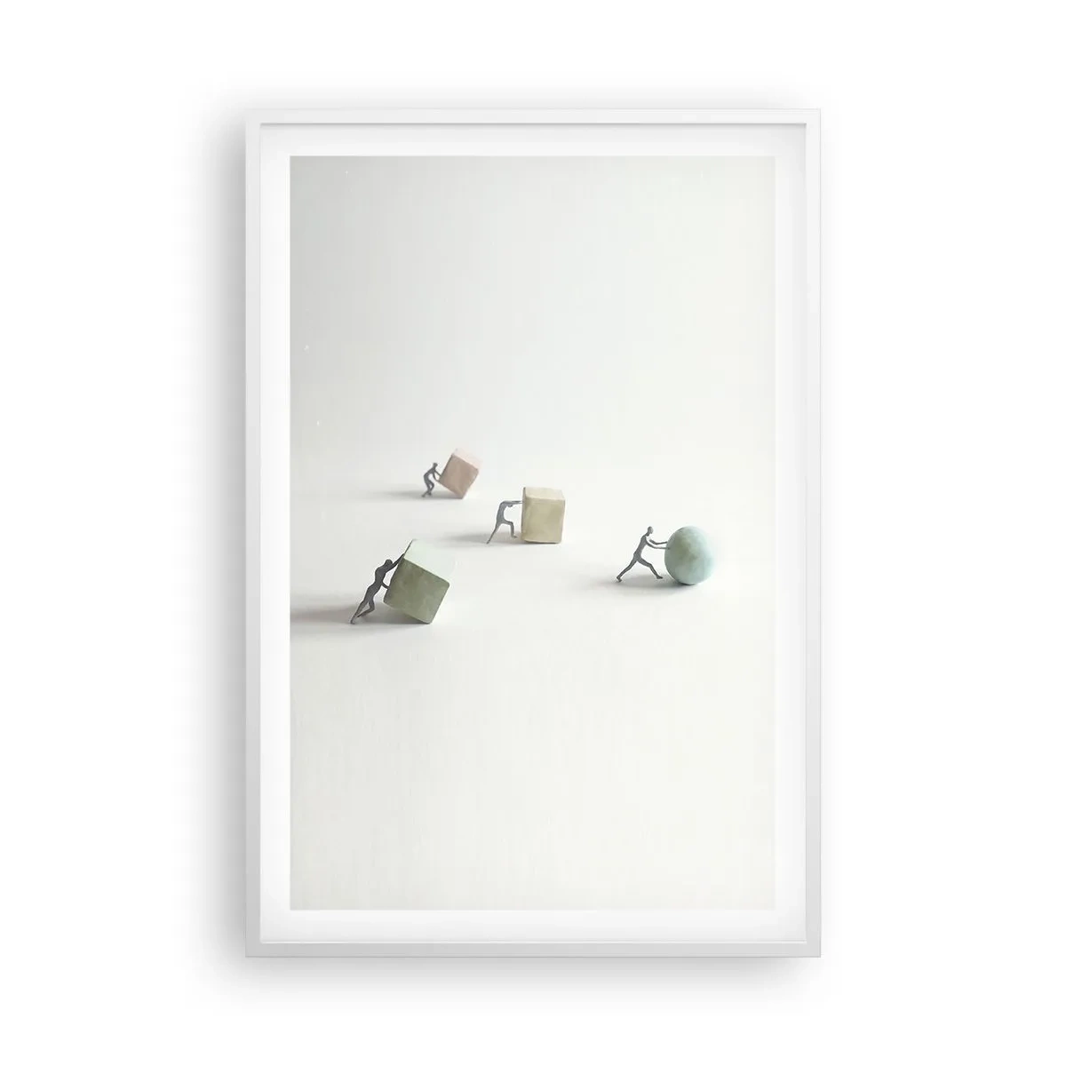 Plakat w białej ramie - Samo życie - 61x91 cm