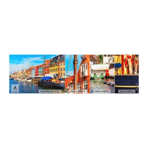 Fototapeta Próbka Standard Eco - Radosne nabrzeże - Kopenhaga, Stare Miasto, Architektura - 100x30 cm