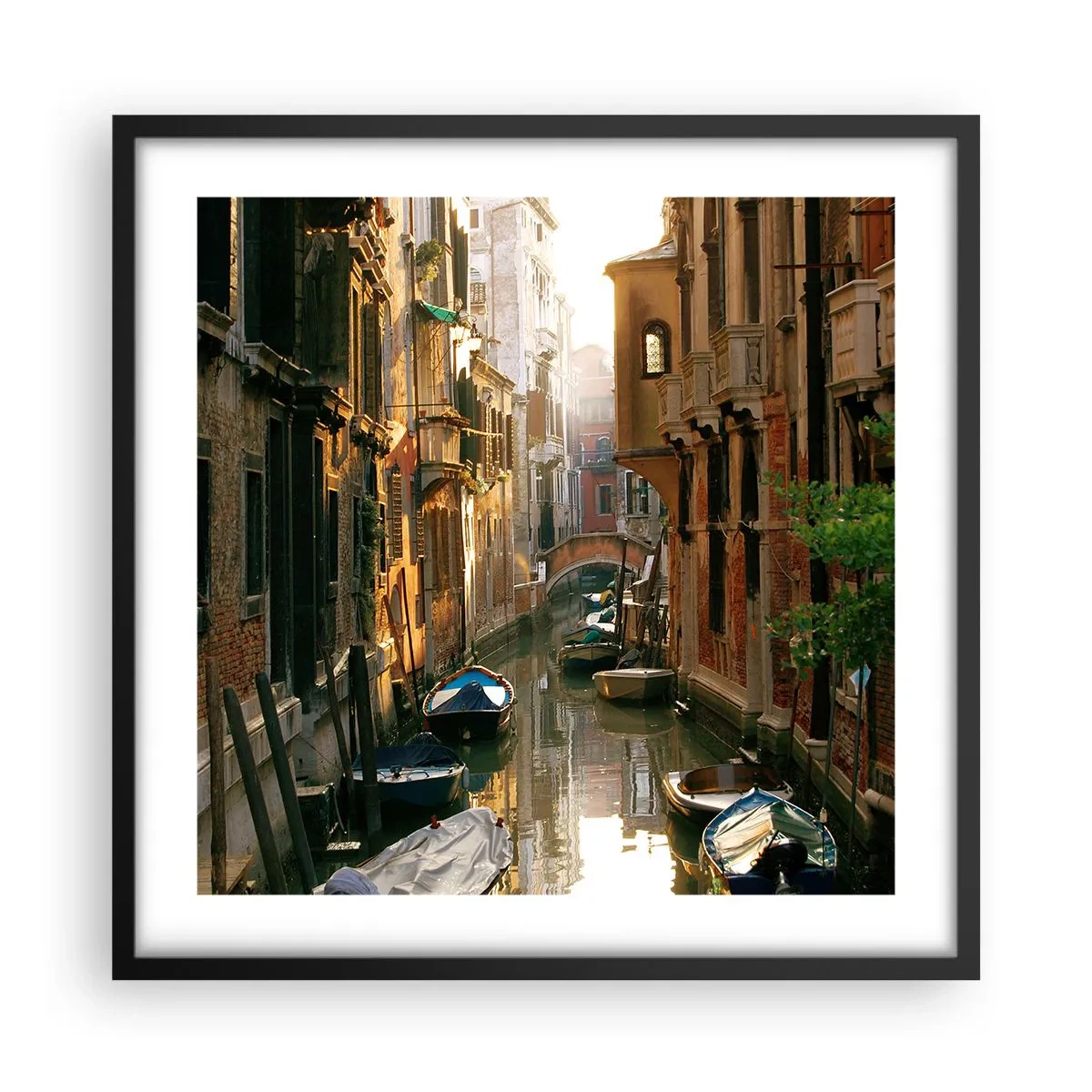 Plakat w czarnej ramie - W weneckim zaułku - 50x50 cm