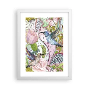 Plakat w białej ramie - Wplątane w pnączach - 30x40 cm