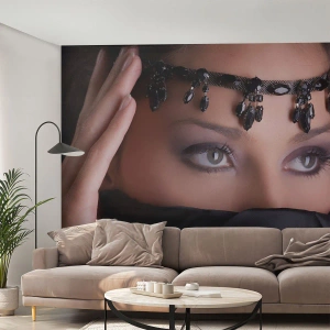 Fototapeta Premium Canvas - Orientalna kusząca tajemnica - Kobieta, Oczy, Kultura - 300x210 cm