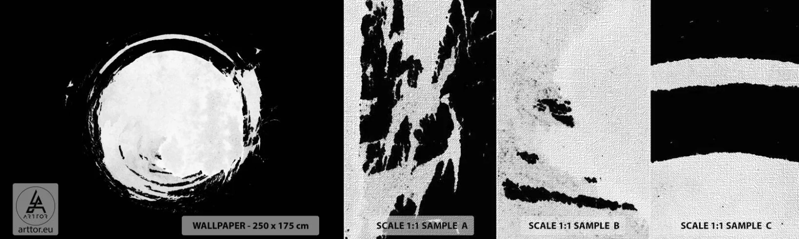 Fototapeta Próbka Premium Canvas - Dobre wyjście - Koło, Planeta, Księżyc - 100x30 cm