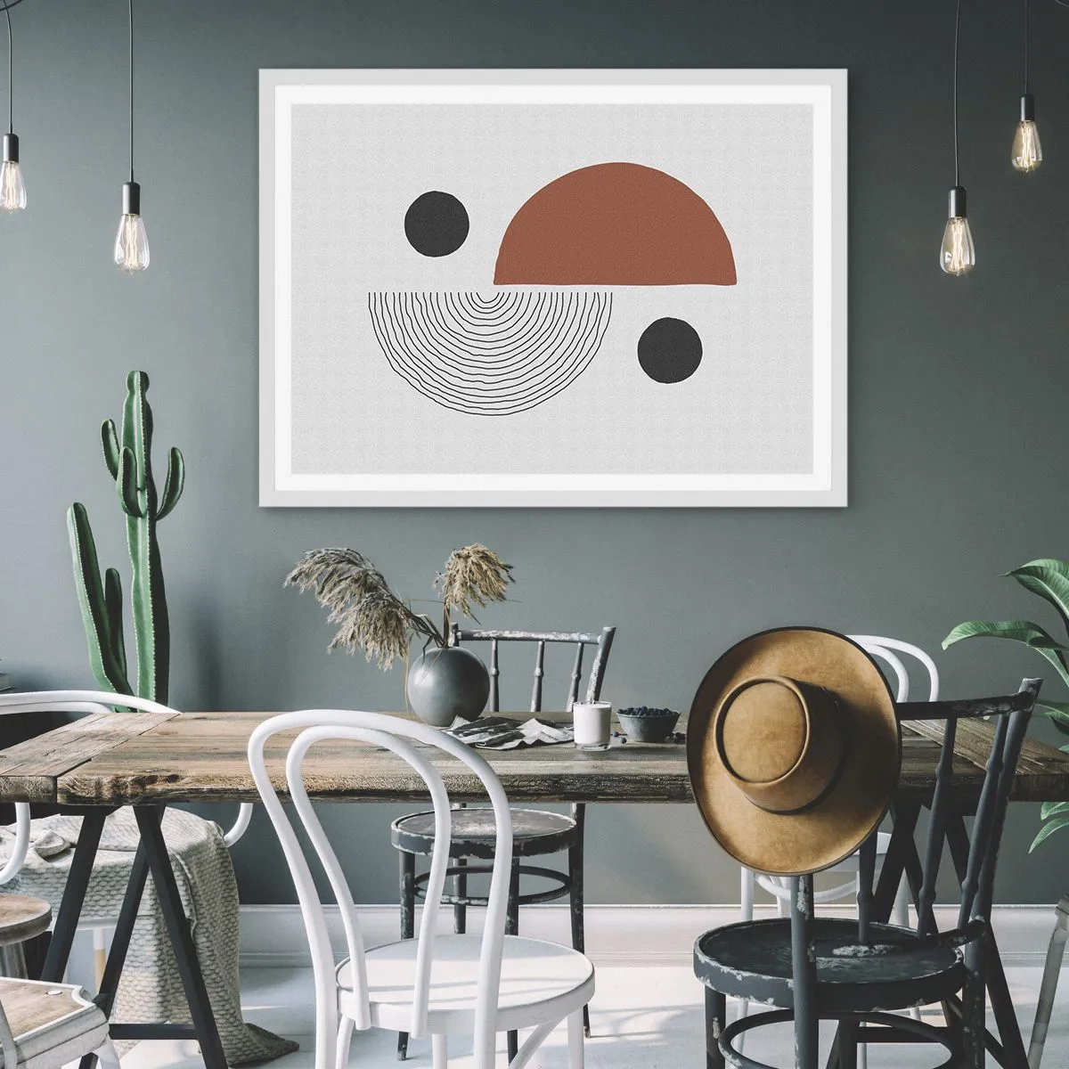 Plakat w białej ramie - Doskonałość koła - 100x70 cm