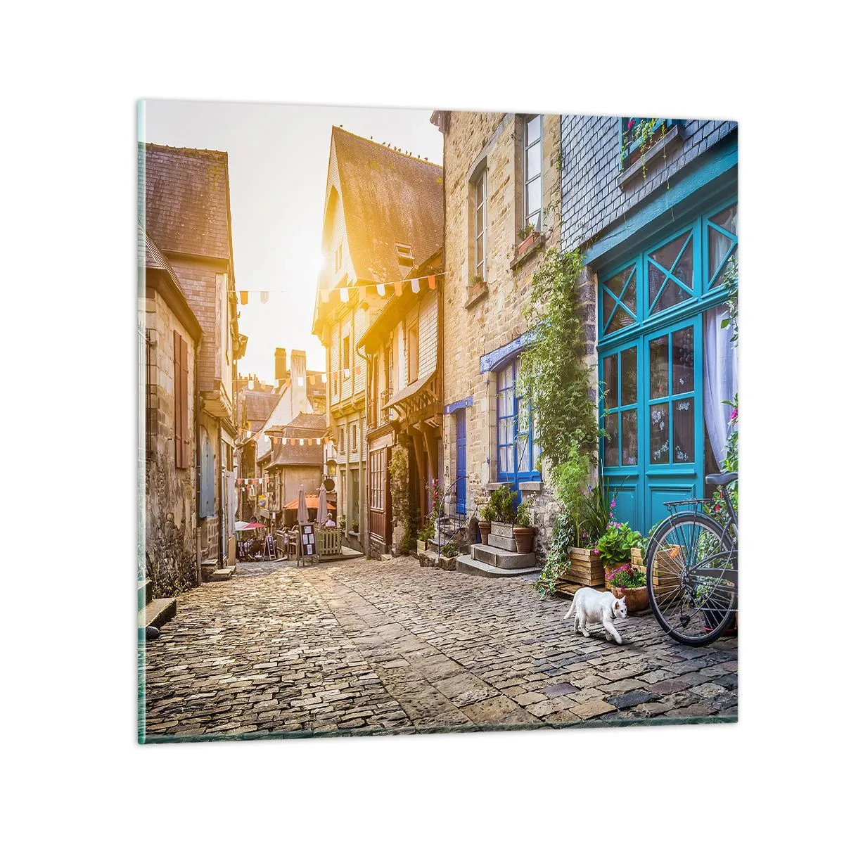 Obraz na szkle - Biały duch miasteczka - 40x40 cm