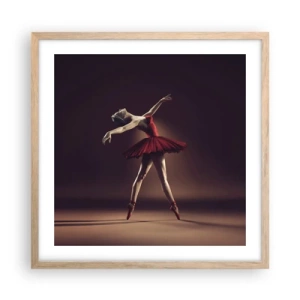 Plakat w ramie jasny dąb - Prima ballerina - 50x50 cm