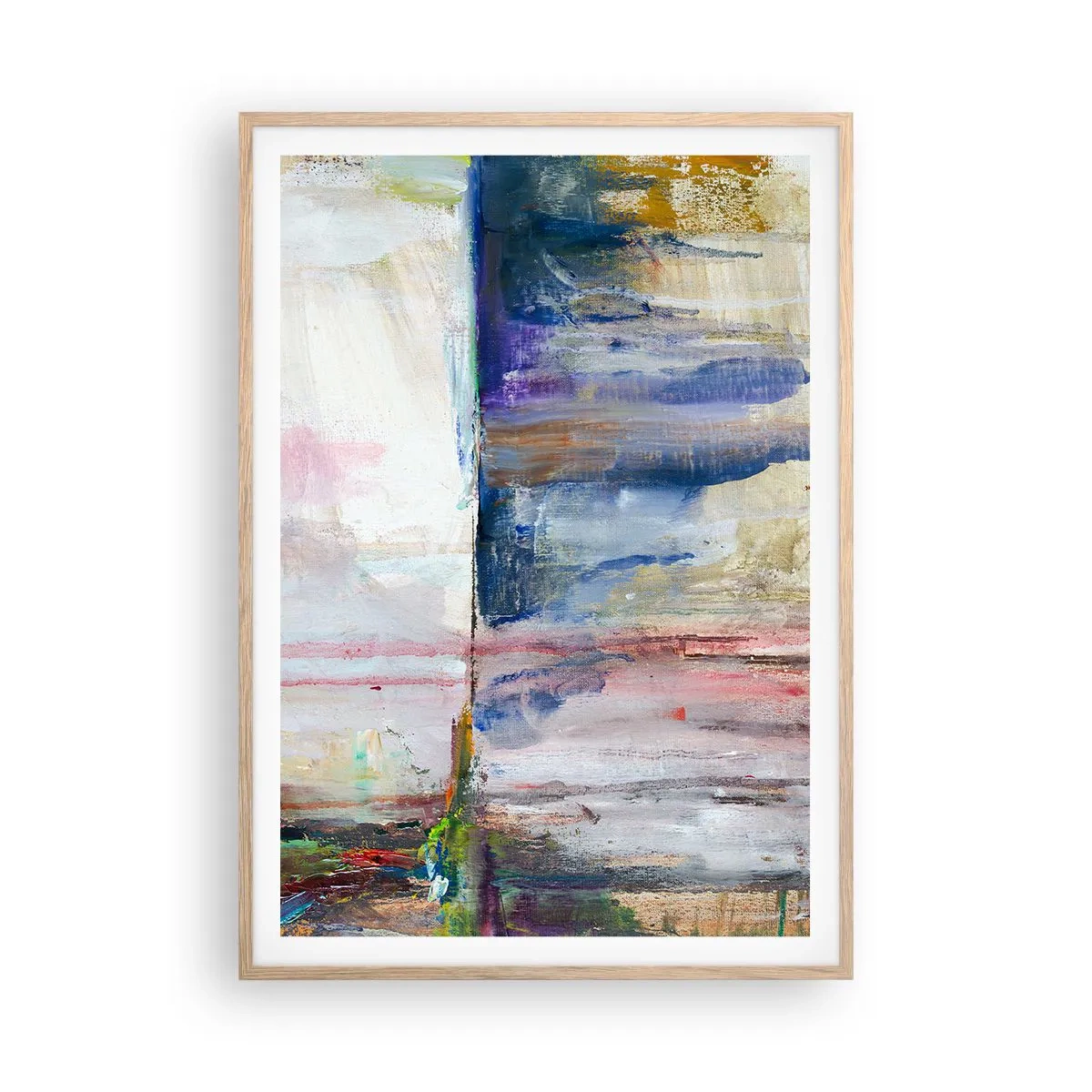 Plakat w ramie jasny dąb - Barwne wrażenia i skojarzenia - 70x100 cm