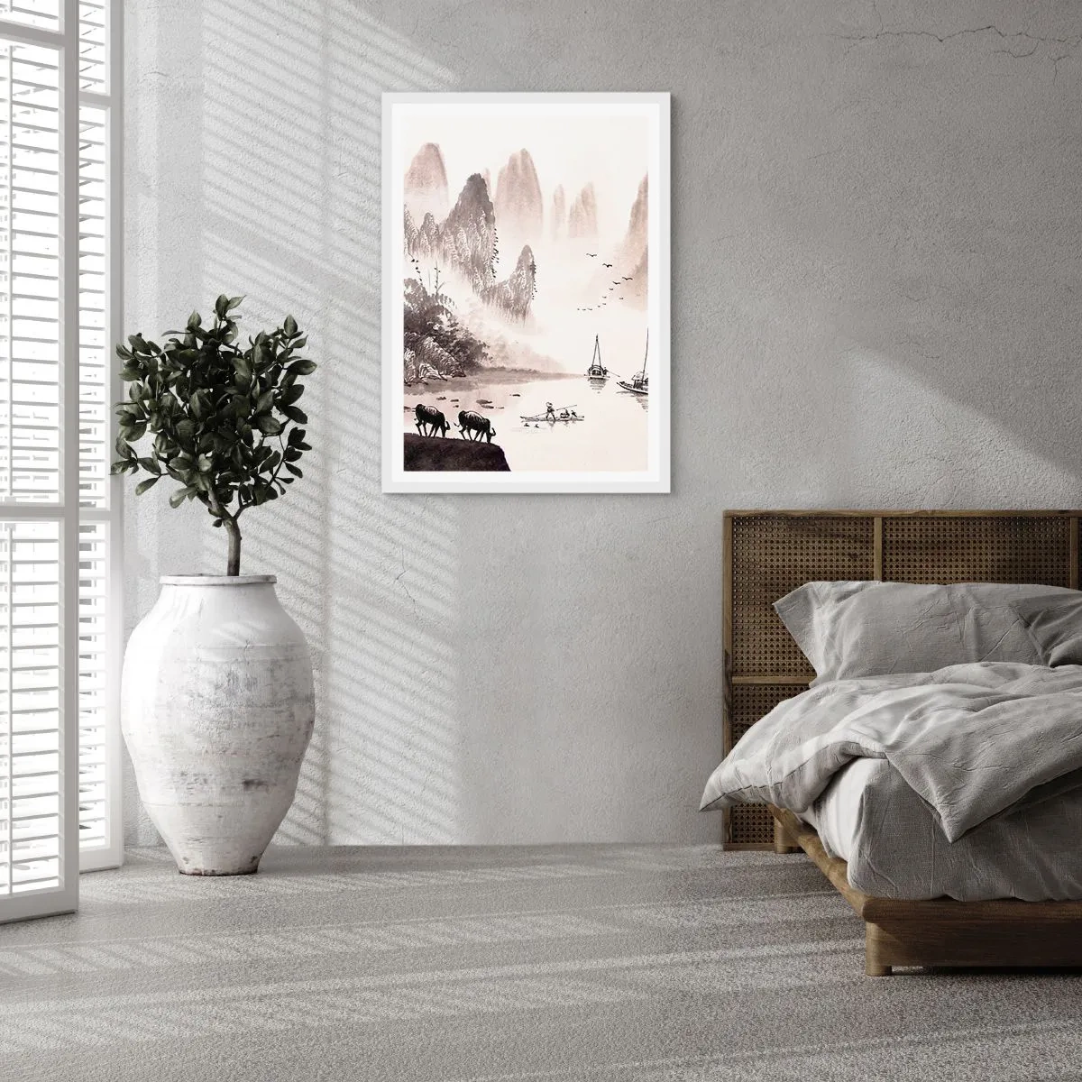 Plakat w białej ramie - Egzotyczna codzienność Wschodu - 40x50 cm