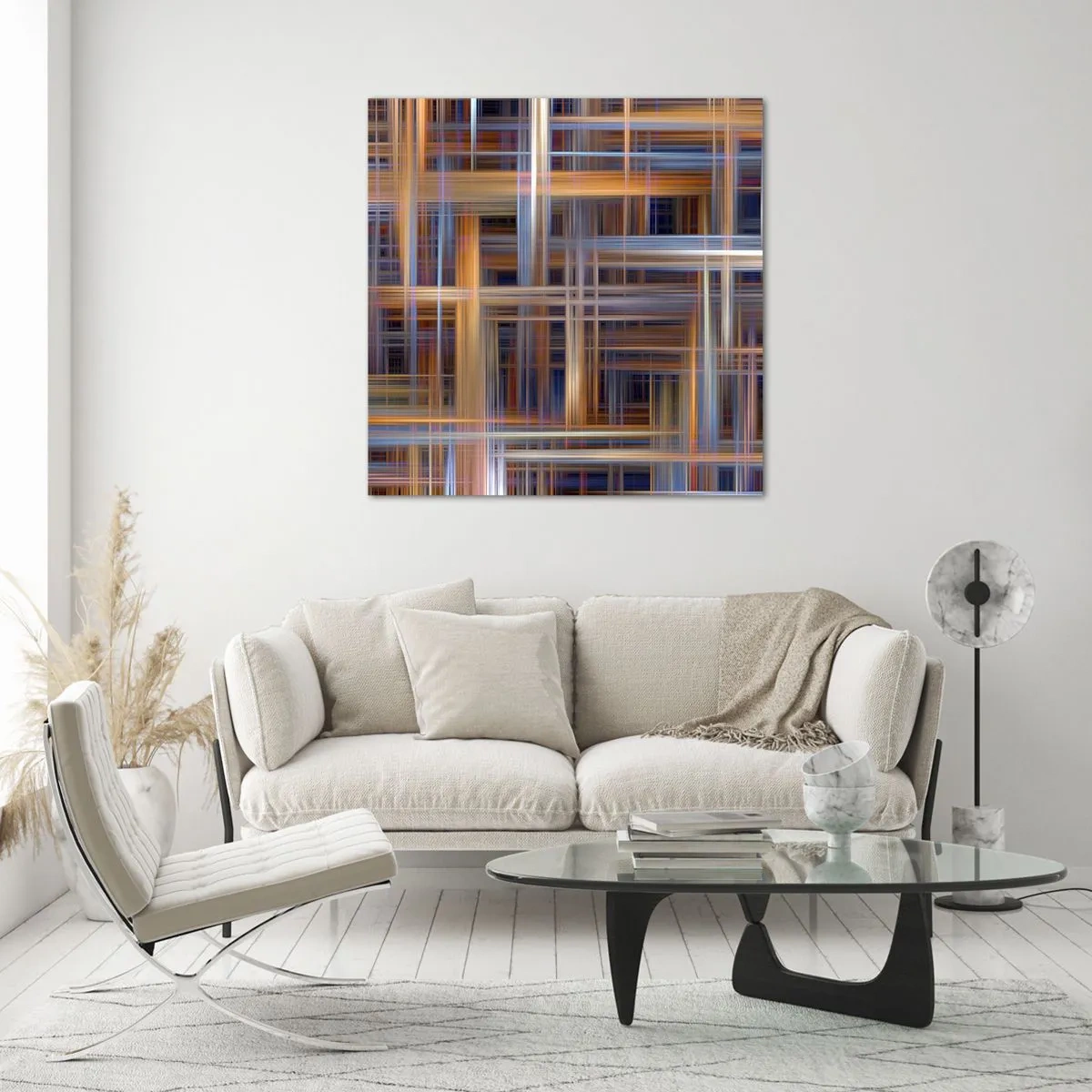 Obraz na szkle - Utkane ze światła - 60x60 cm