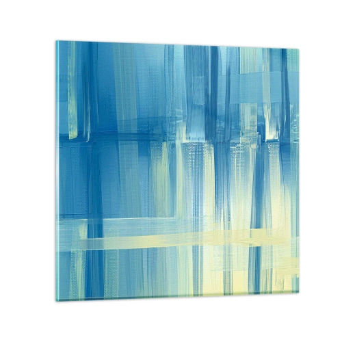 Obraz na szkle - Kompozycja w turkusie - 60x60 cm