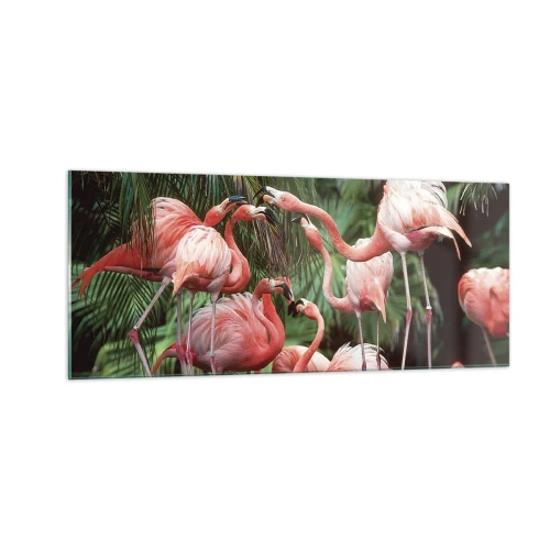 Obraz na szkle - Popołudniowe ploteczki - 100x40 cm