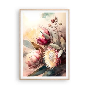 Plakat w ramie jasny dąb - Z profilu i en face - 70x100 cm