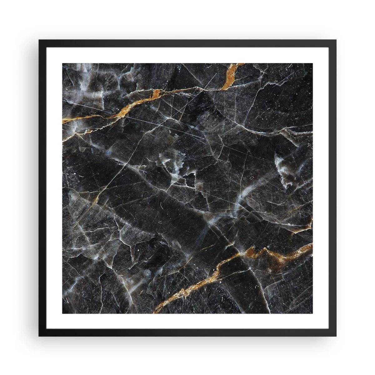 Plakat w czarnej ramie - Wewnętrzne życie kamienia - 60x60 cm