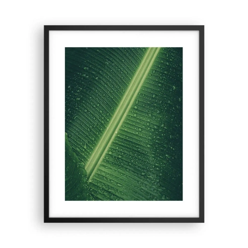 Plakat w czarnej ramie - Struktura zieleni - 40x50 cm