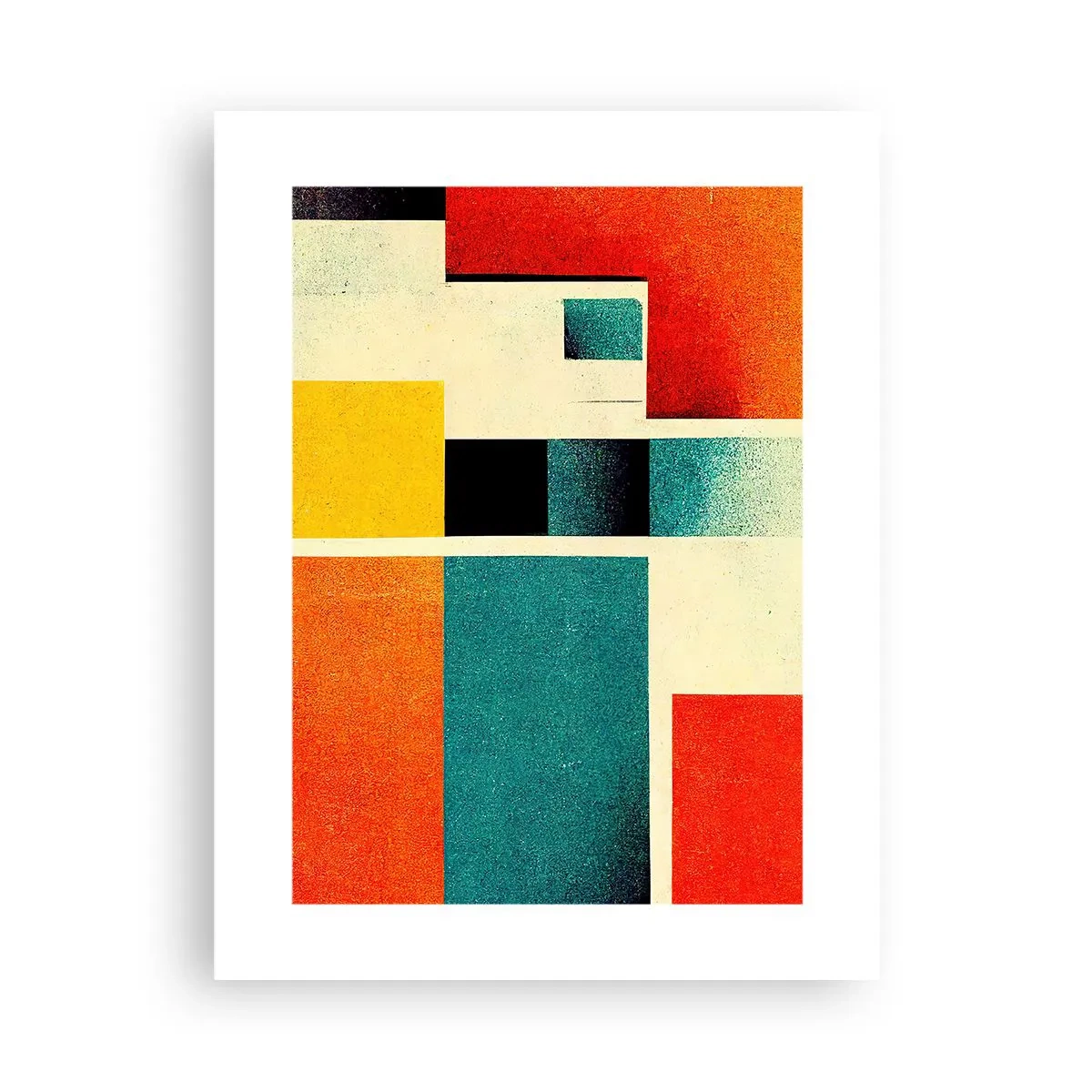 Plakat - Abstrakcja geometryczna – dobra energia - 30x40 cm