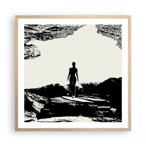 Plakat w ramie jasny dąb - Nowe spojrzenie - 60x60 cm