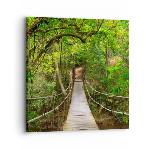 Obraz na płótnie - Bo w ogrodzie rośnie pnącze - 30x30 cm