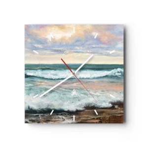 Zegar ścienny - Tutaj wygładzisz duszę - 40x40 cm