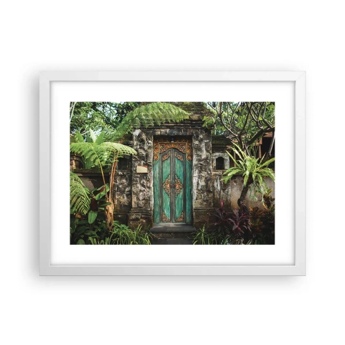 Plakat w białej ramie - Drzwi do egzotycznego świata - 40x30 cm