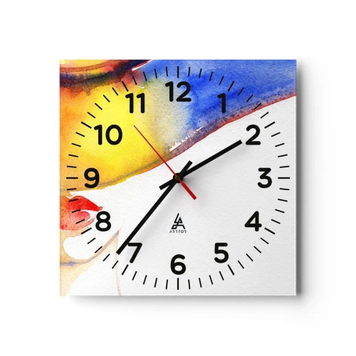 Zegar ścienny - Portret damy - 30x30 cm