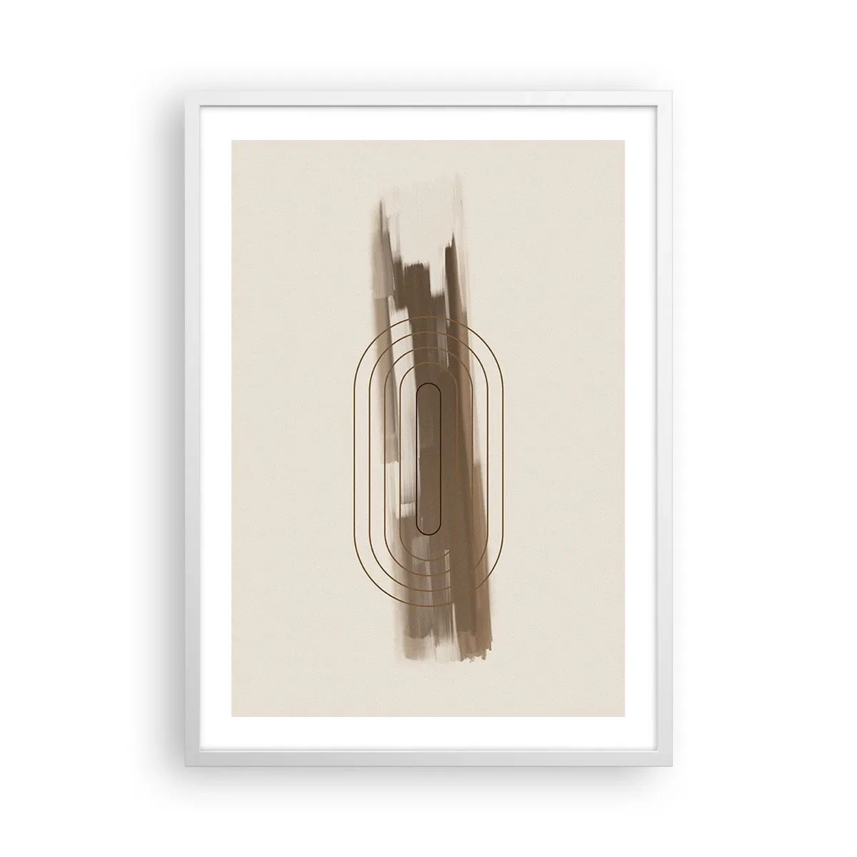 Plakat w białej ramie - Powiew szarości - 50x70 cm