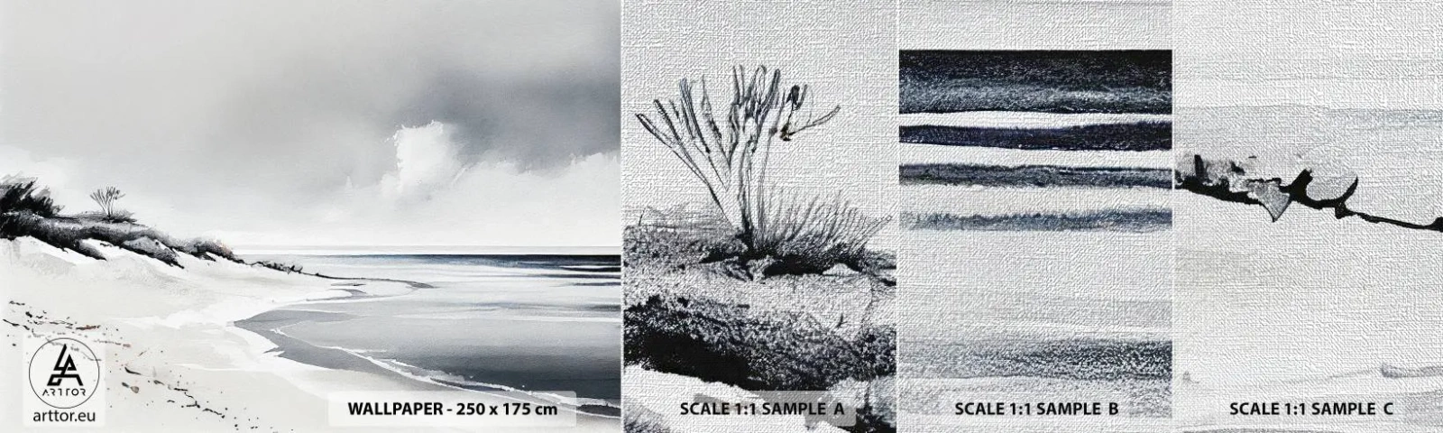 Fototapeta Próbka Premium Canvas - Od zawsze razem - Wydmy, Plaża, Ocean - 100x30 cm