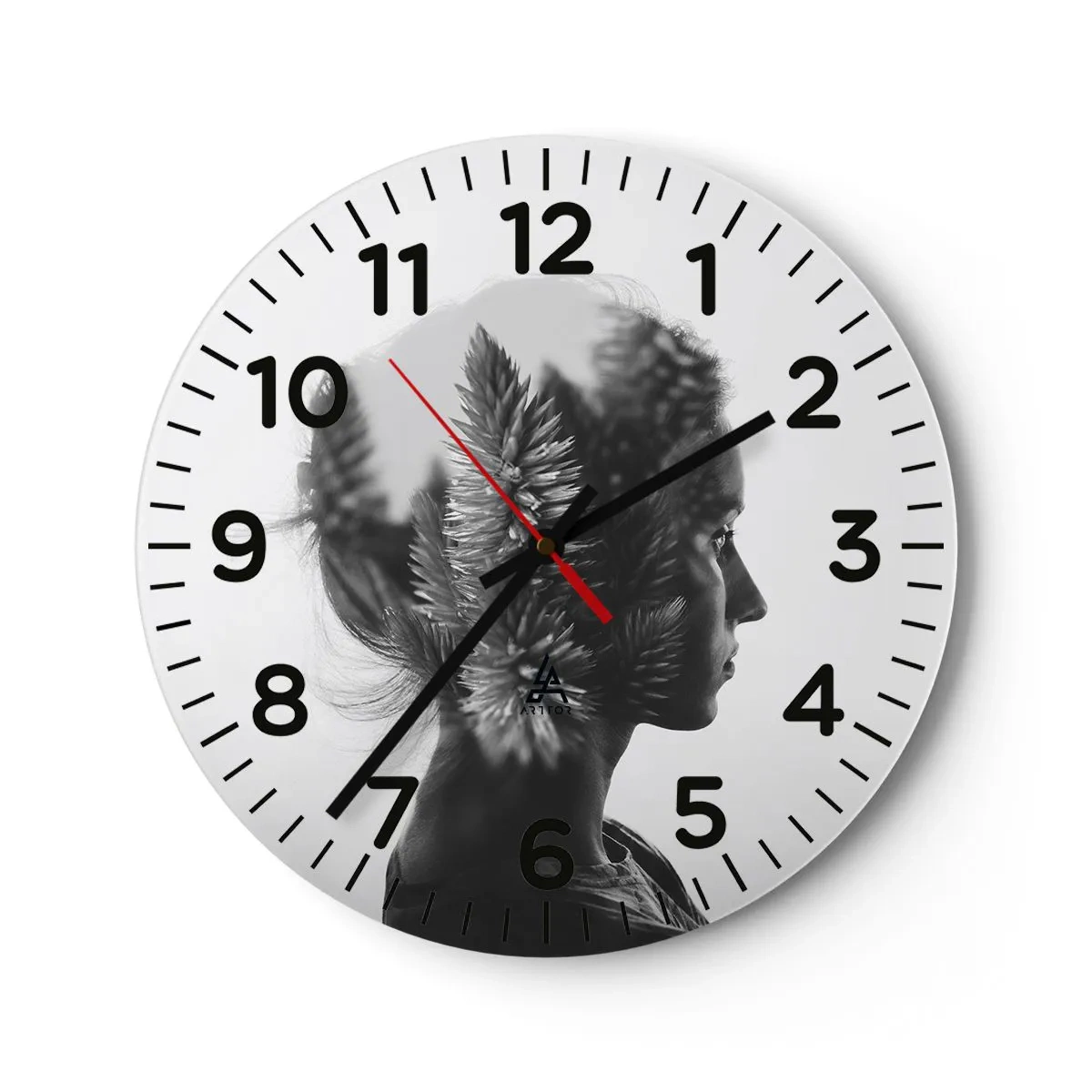 Zegar ścienny - Pani sosnowego lasu - 40x40 cm