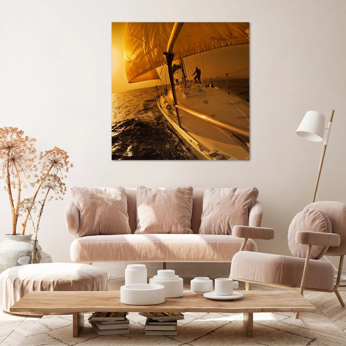 Obraz na płótnie - Złoty wieczór po wielobarwnym dniu - 40x40 cm