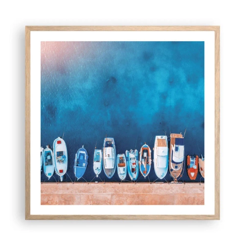 Plakat w ramie jasny dąb - W jednym rzędzie - 60x60 cm