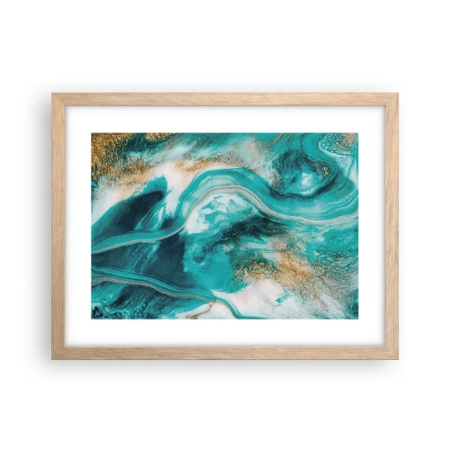 Plakat w ramie jasny dąb - Rzeka złota - 40x30 cm