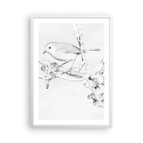 Plakat w białej ramie - Zimowy poranek - 50x70 cm