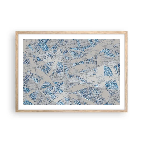 Plakat w ramie jasny dąb - W szaroniebieskim labiryncie - 70x50 cm