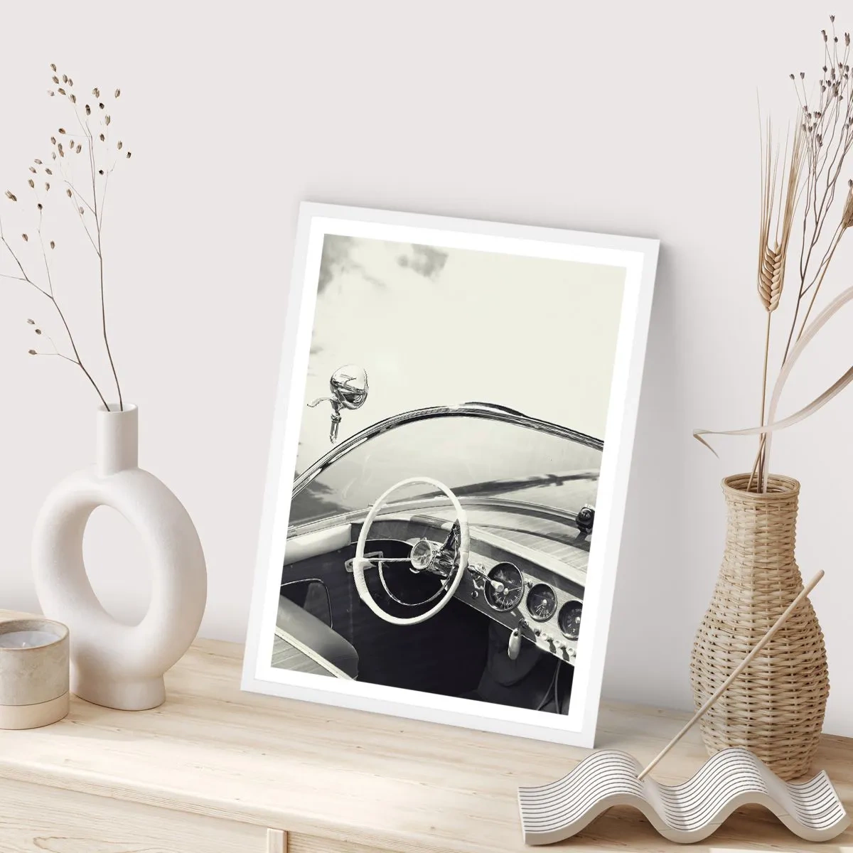 Plakat w białej ramie - Pogoda dla bogaczy - 50x70 cm