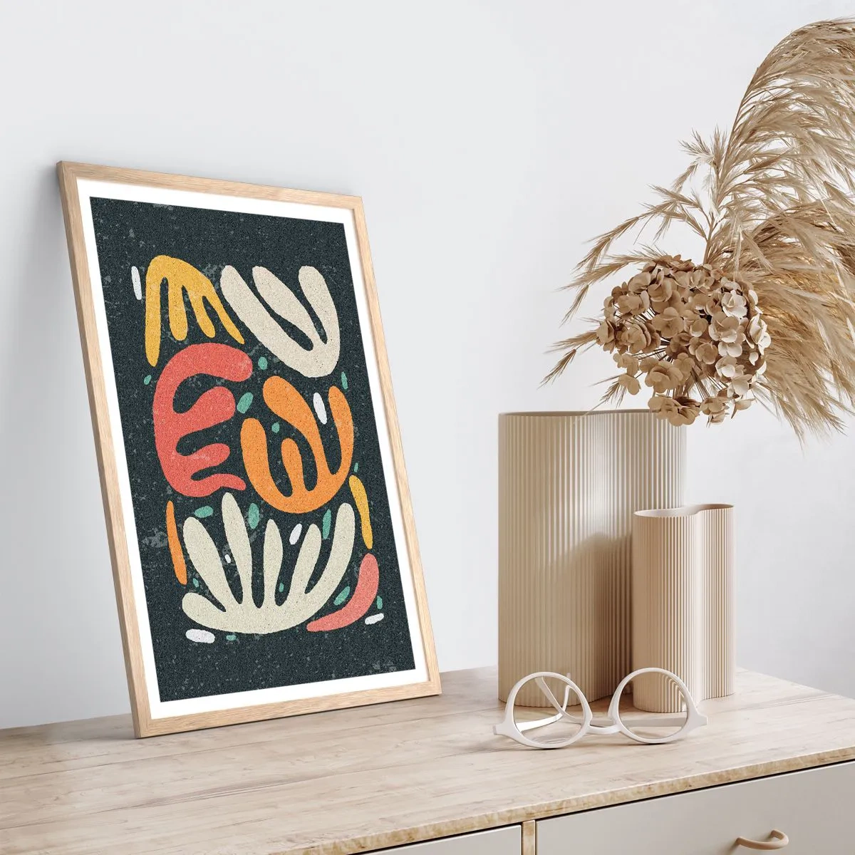 Plakat w ramie jasny dąb - Kompozycja – zaraz cię schwytam - 30x40 cm