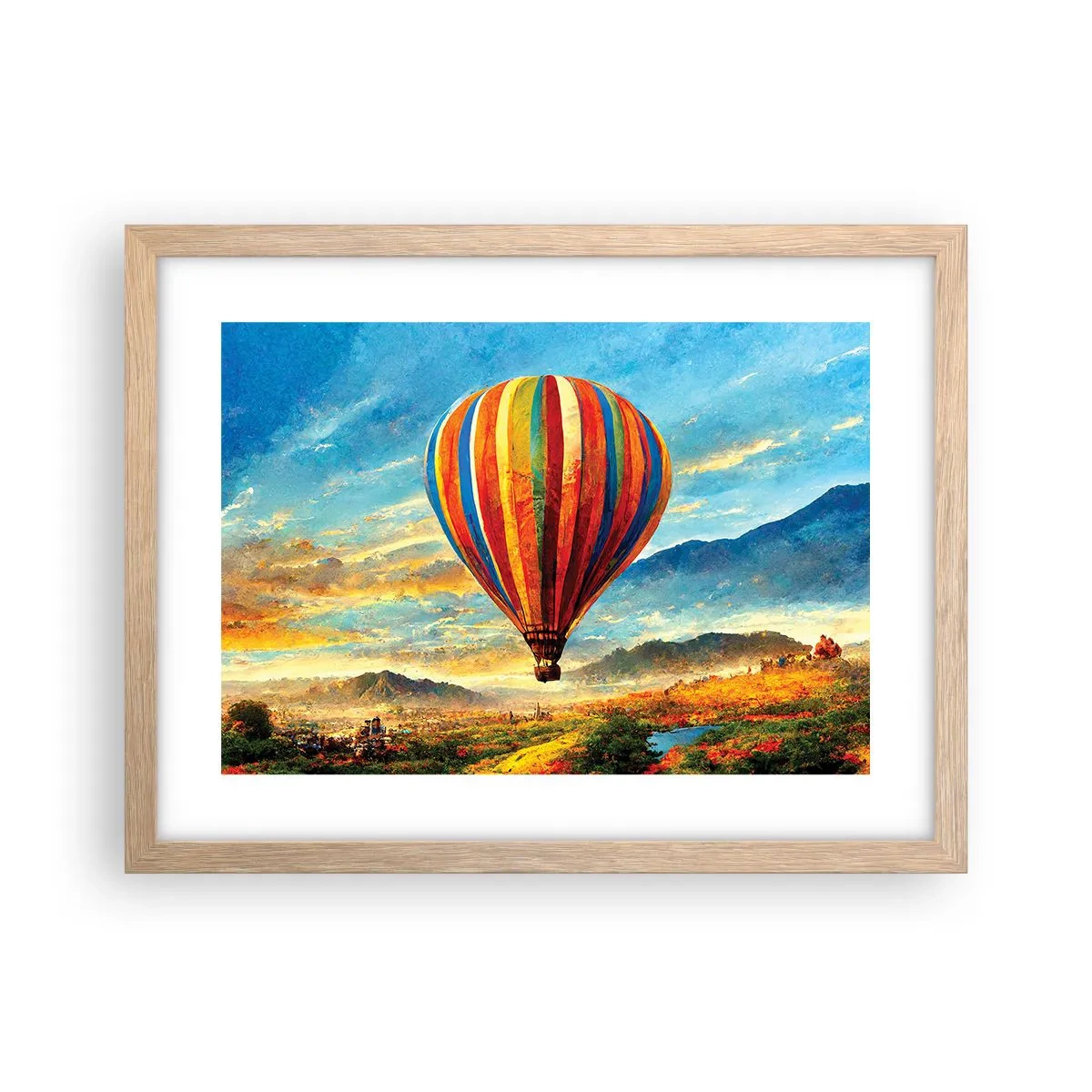 Plakat w ramie jasny dąb - W ciszy widać więcej - 40x30 cm