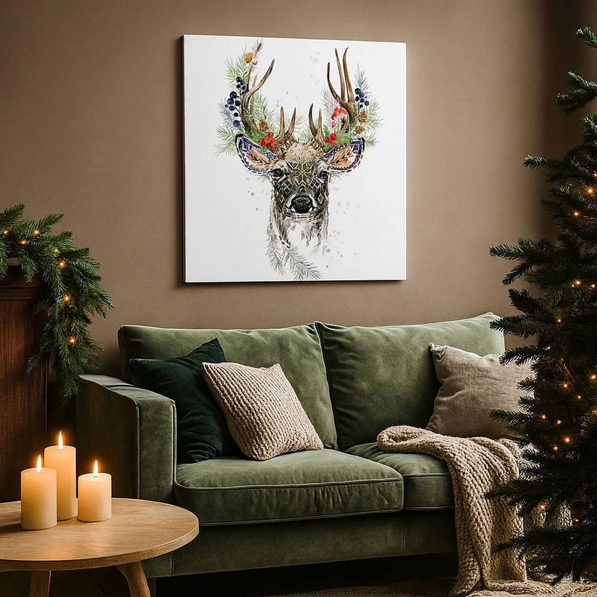 Obraz na płótnie - W świątecznej szacie - 30x30 cm