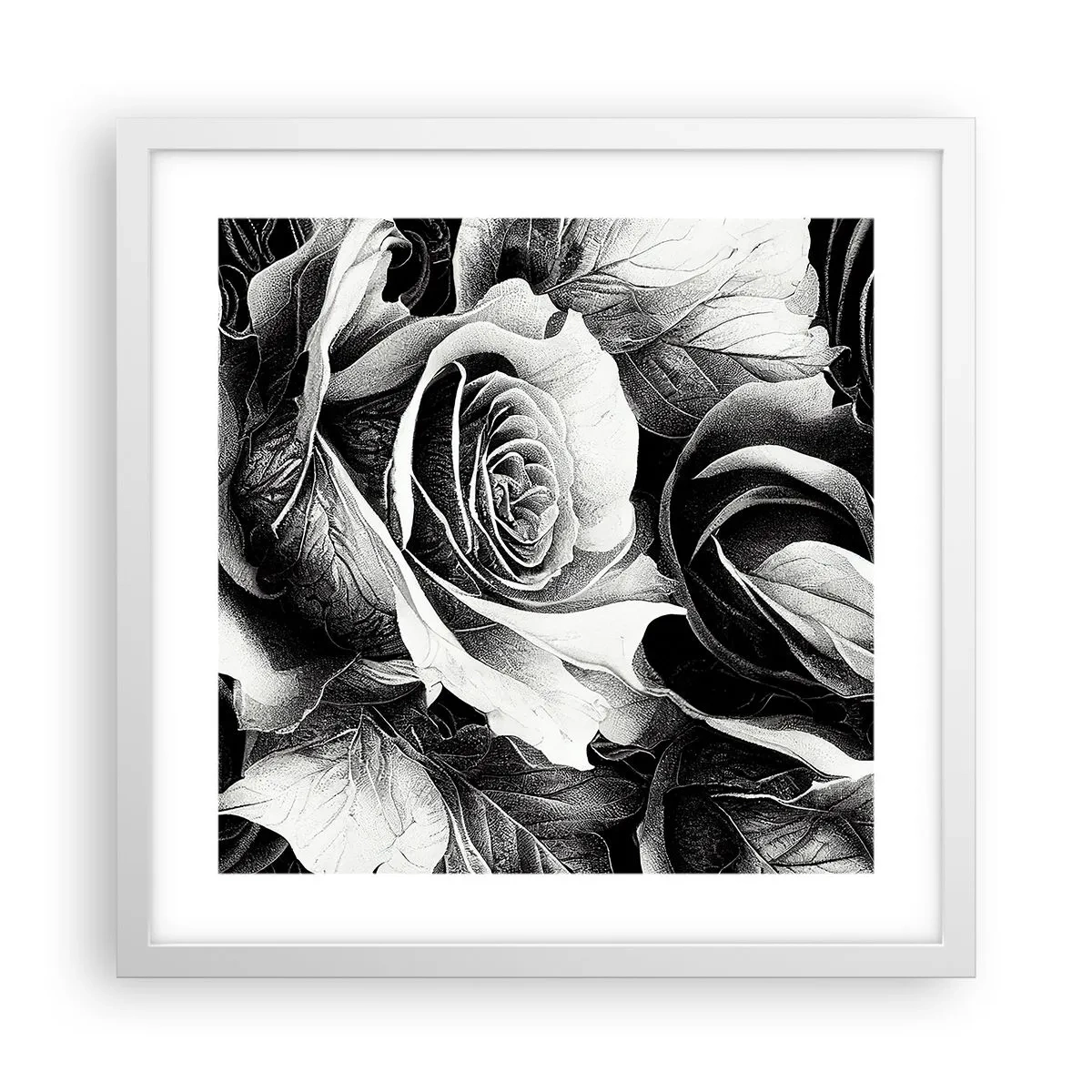 Plakat w białej ramie - Zawsze królowa - 40x40 cm