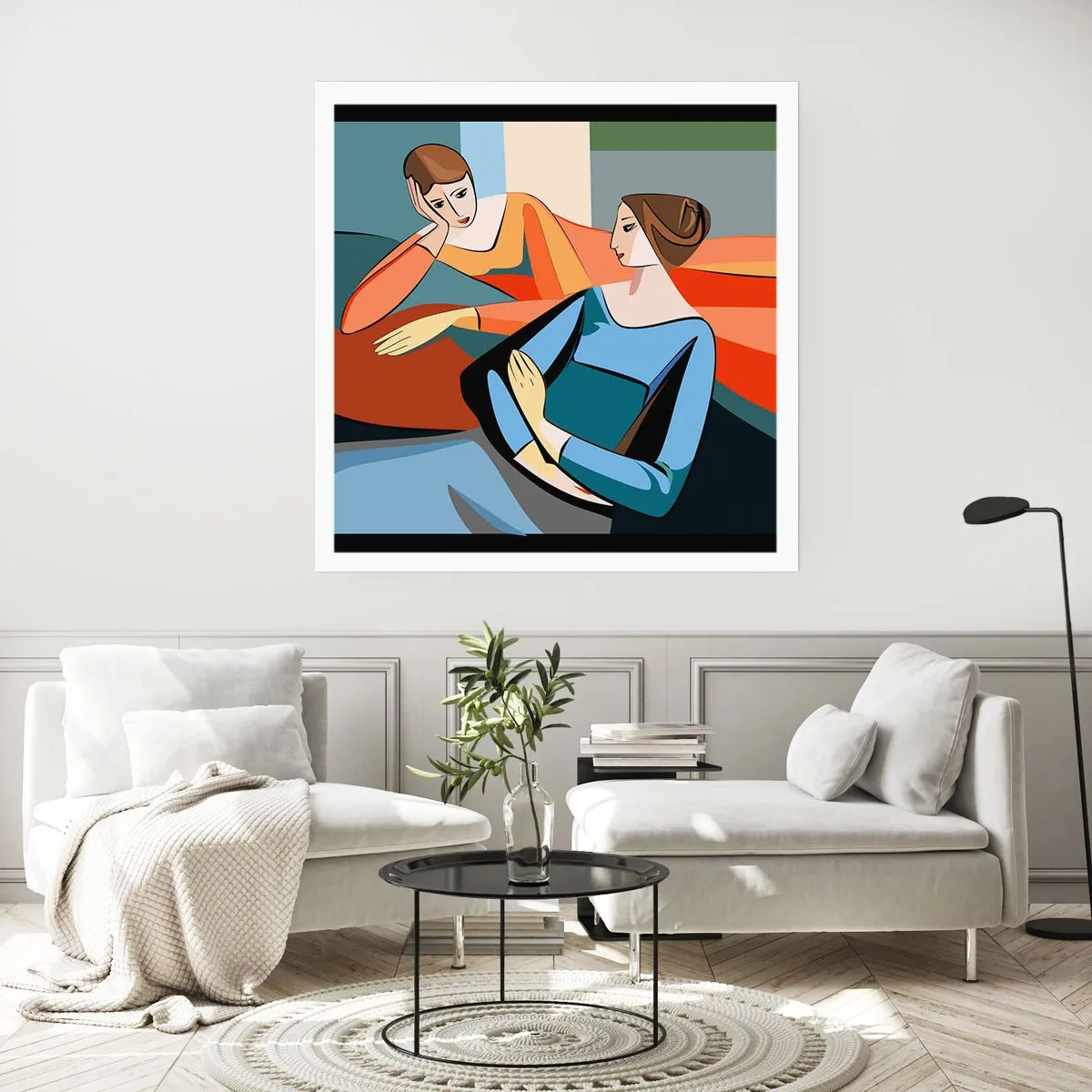 Plakat - Chwila zwierzeń - 50x50 cm