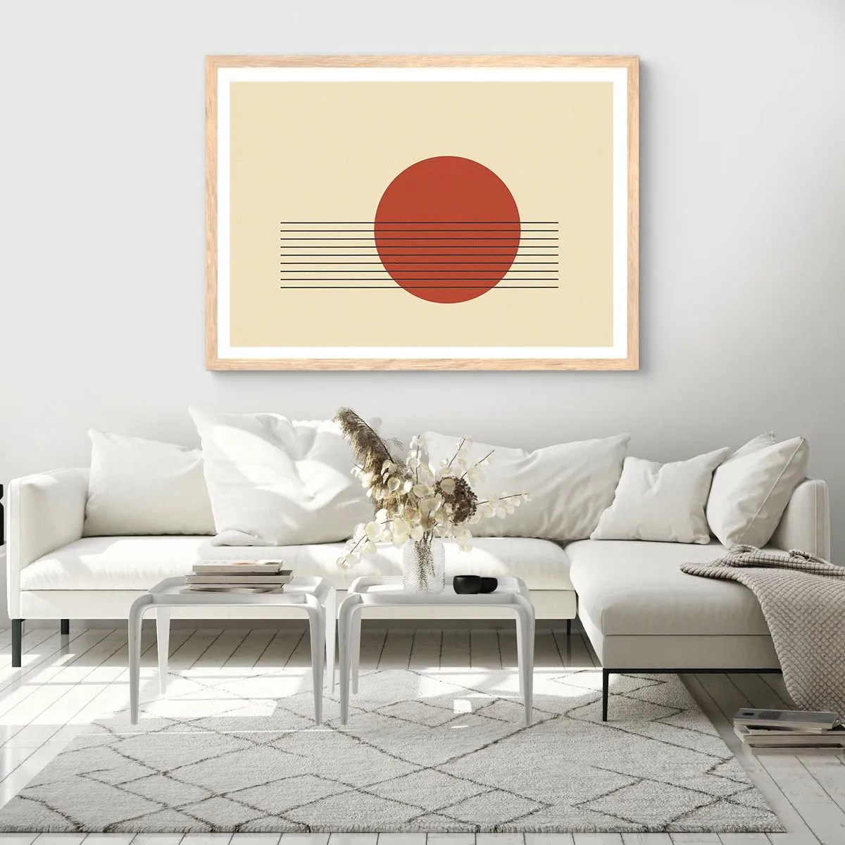 Plakat w ramie jasny dąb - W koło i dalej - 40x30 cm